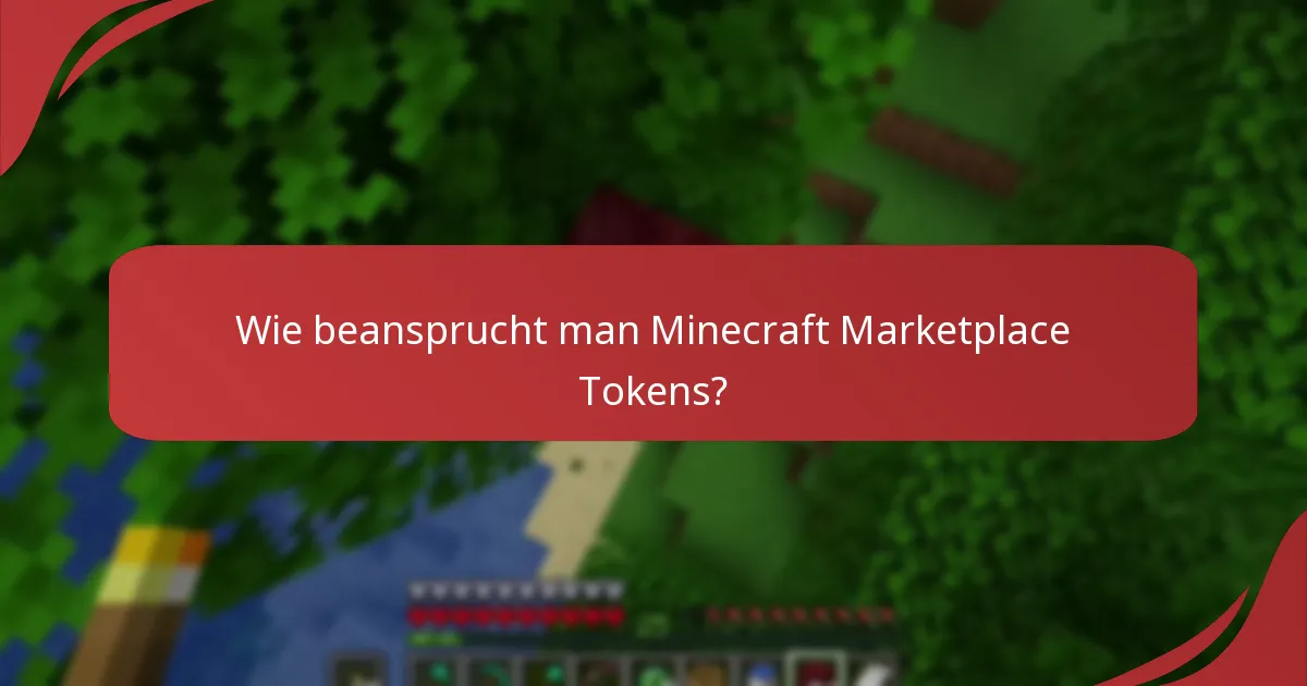 Wie werden Marketplace Tokens in der Bedrock Edition verwendet?